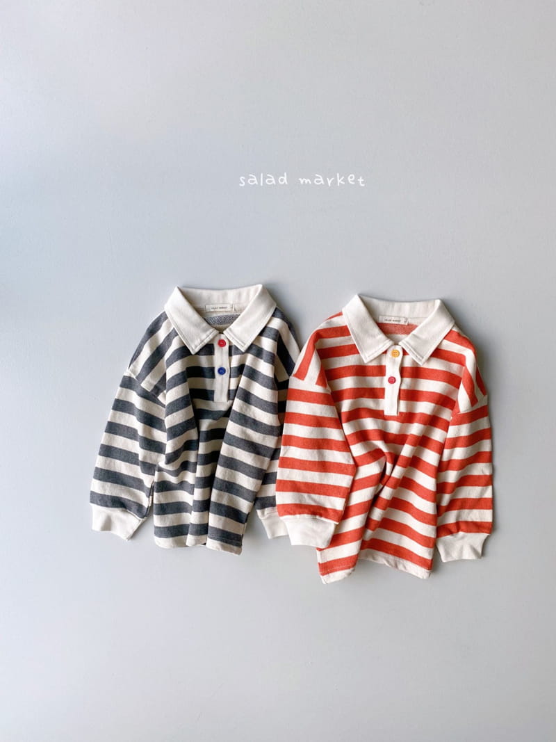 SALAD MARKET - Korean Children Fashion - #Kfashion4kids - Aron Stripes Tee - 8