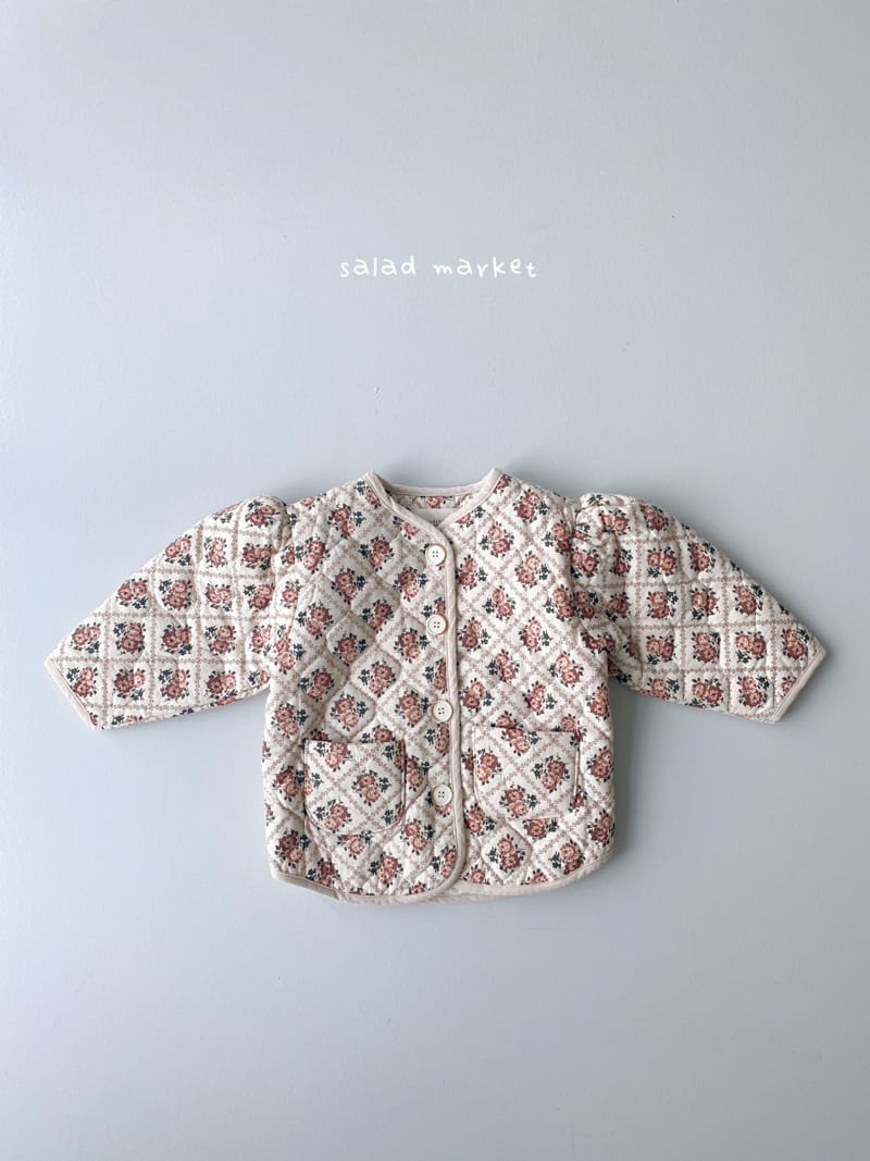 SALAD MARKET - Korean Children Fashion - #Kfashion4kids - Vintage Flower Quilted Jacket - 11
