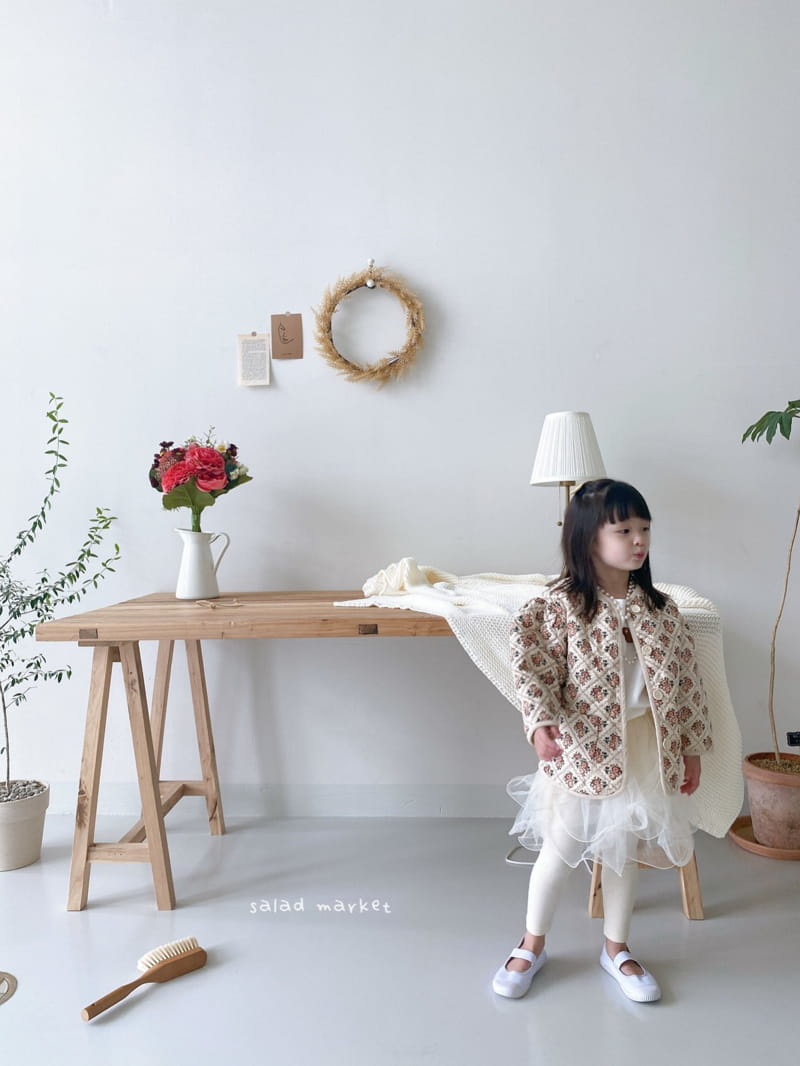 SALAD MARKET - Korean Children Fashion - #Kfashion4kids - Vintage Flower Quilted Jacket - 2