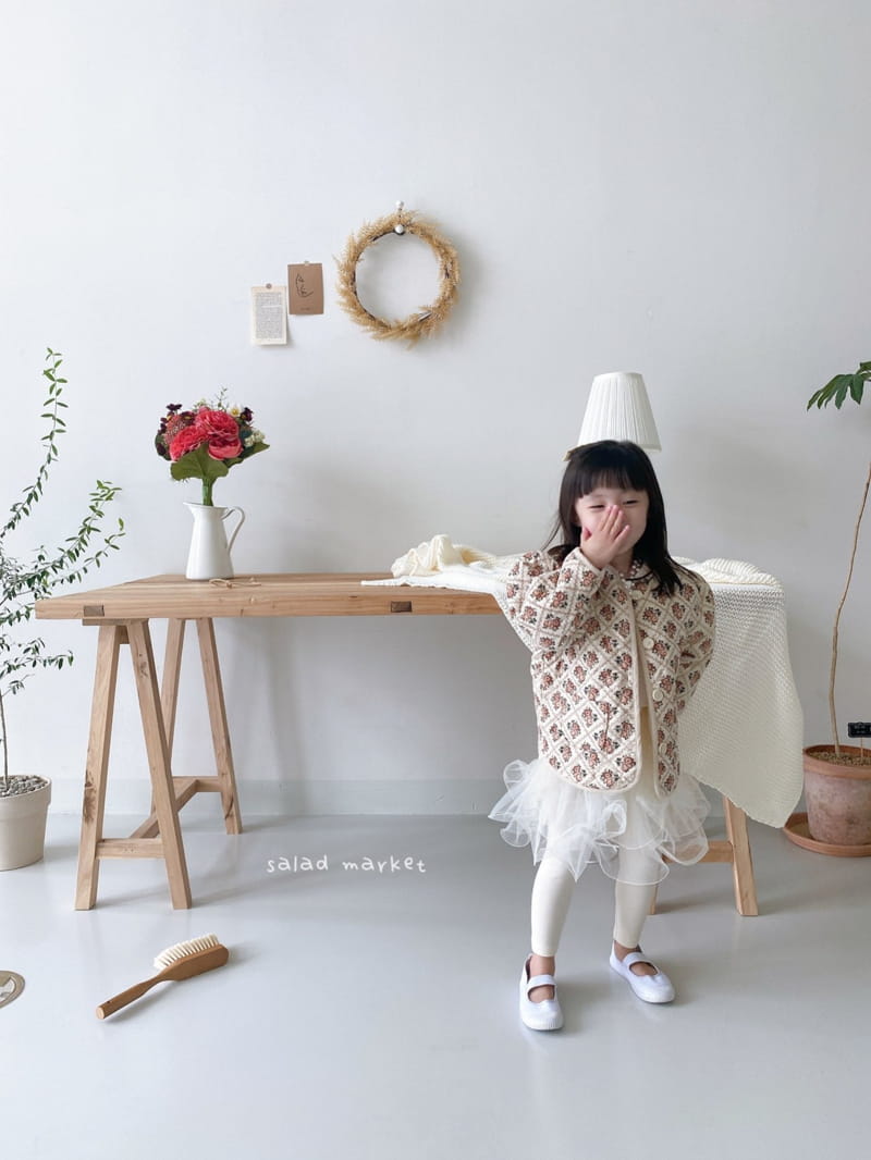 SALAD MARKET - Korean Children Fashion - #Kfashion4kids - Vintage Flower Quilted Jacket - 4