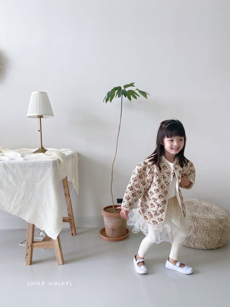 SALAD MARKET - Korean Children Fashion - #Kfashion4kids - Vintage Flower Quilted Jacket - 6