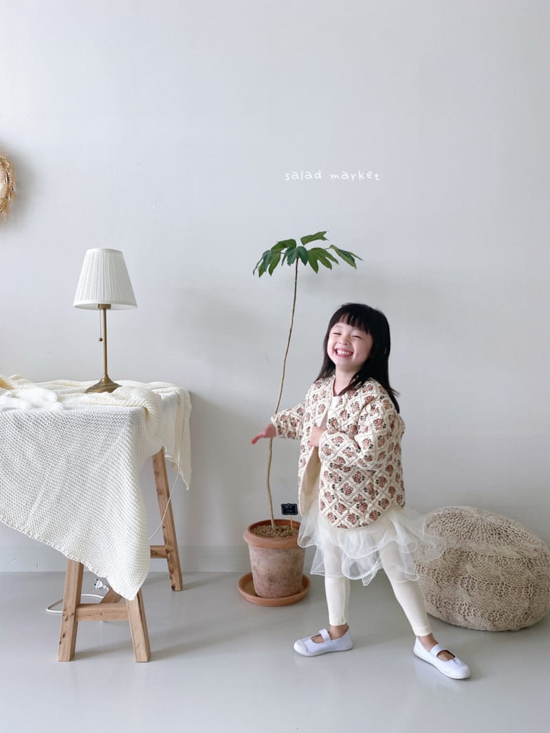 SALAD MARKET - Korean Children Fashion - #Kfashion4kids - Vintage Flower Quilted Jacket - 7
