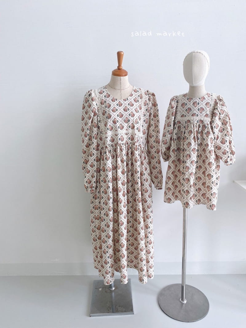 SALAD MARKET - Korean Children Fashion - #Kfashion4kids - Vintage Flower One-piece - 10