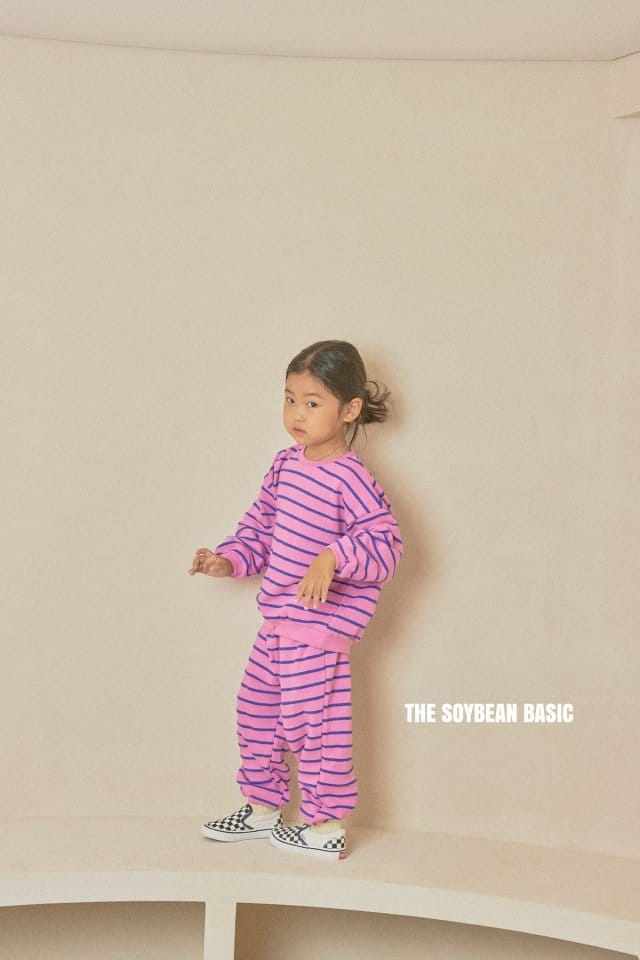 SOYBEAN - Korean Children Fashion - #Kfashion4kids - Zam Stripe Top Bottom Set