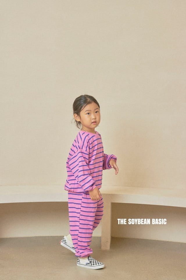 SOYBEAN - Korean Children Fashion - #Kfashion4kids - Zam Stripe Top Bottom Set - 3
