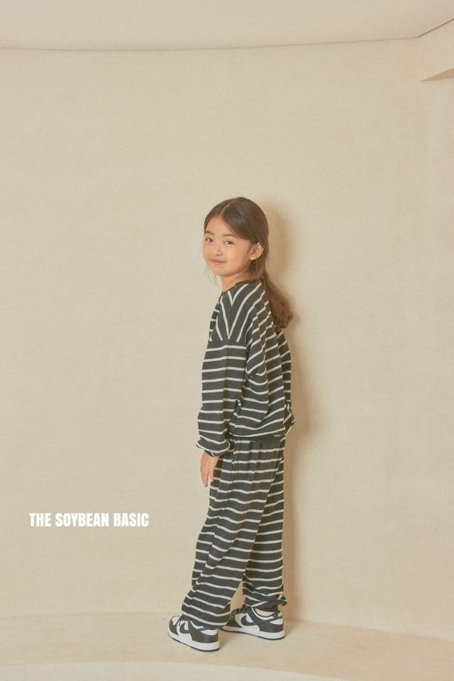 SOYBEAN - Korean Children Fashion - #Kfashion4kids - Zam Stripe Top Bottom Set - 4