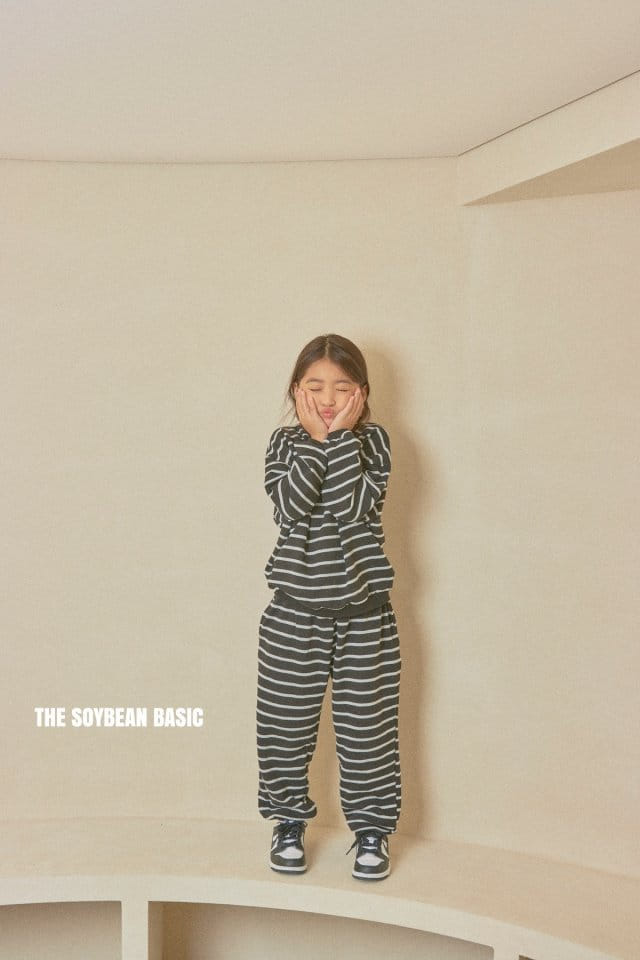 SOYBEAN - Korean Children Fashion - #Kfashion4kids - Zam Stripe Top Bottom Set - 5