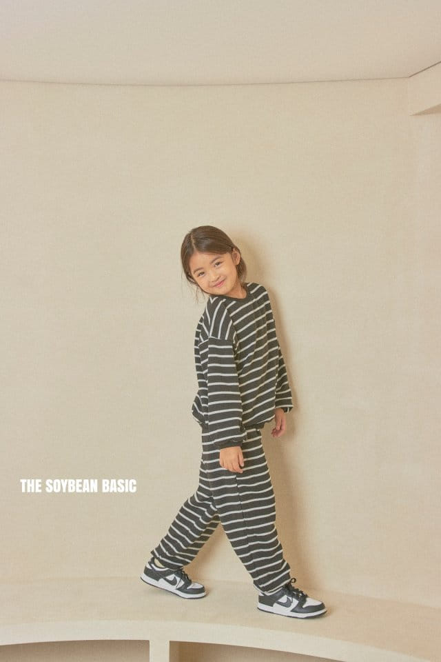 SOYBEAN - Korean Children Fashion - #Kfashion4kids - Zam Stripe Top Bottom Set - 6