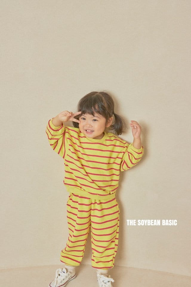 SOYBEAN - Korean Children Fashion - #Kfashion4kids - Zam Stripe Top Bottom Set - 7