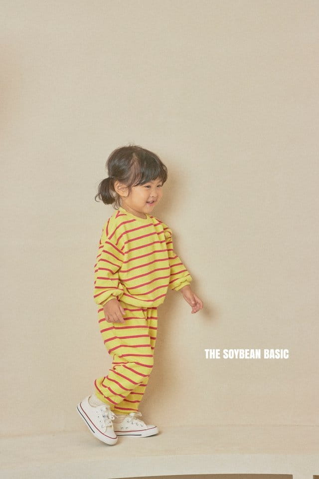 SOYBEAN - Korean Children Fashion - #Kfashion4kids - Zam Stripe Top Bottom Set - 8