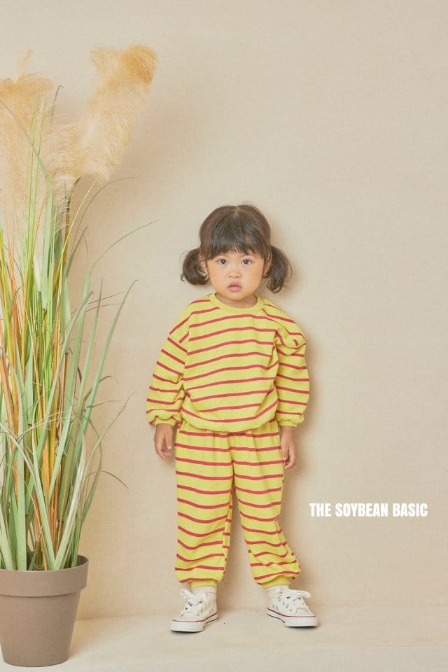 SOYBEAN - Korean Children Fashion - #Kfashion4kids - Zam Stripe Top Bottom Set - 9