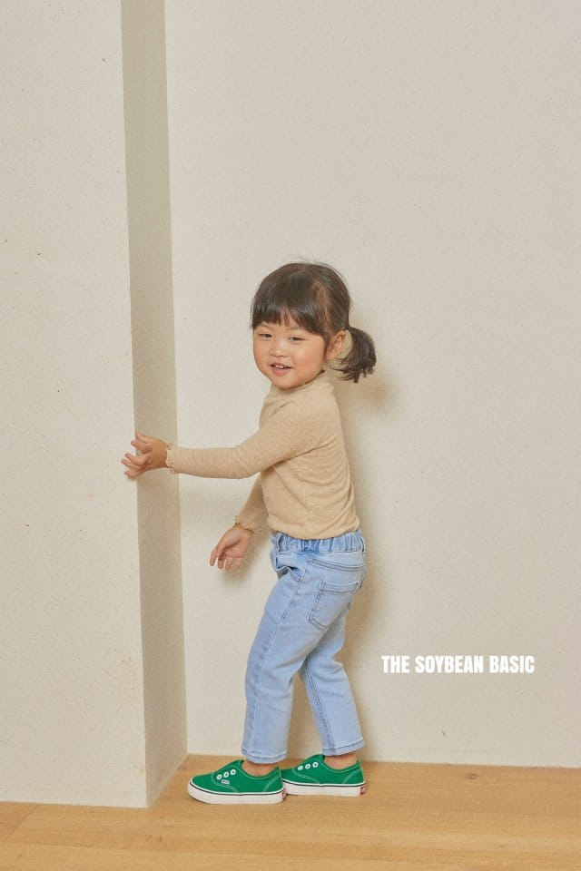 SOYBEAN - Korean Children Fashion - #Kfashion4kids - Span Open Slim Denim Pants - 6