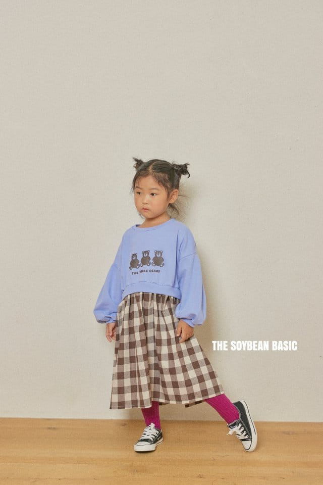 SOYBEAN - Korean Children Fashion - #Kfashion4kids - Check Three Bear One-piece - 12