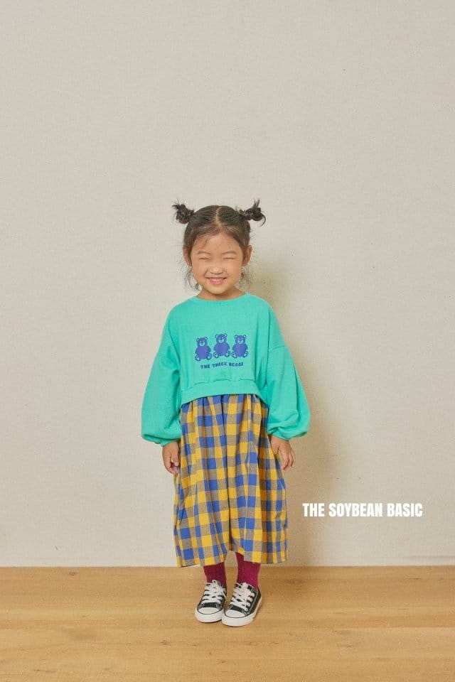 SOYBEAN - Korean Children Fashion - #Kfashion4kids - Check Three Bear One-piece - 3