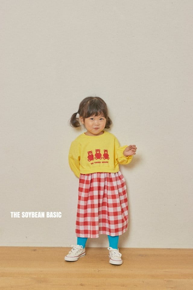 SOYBEAN - Korean Children Fashion - #Kfashion4kids - Check Three Bear One-piece - 6