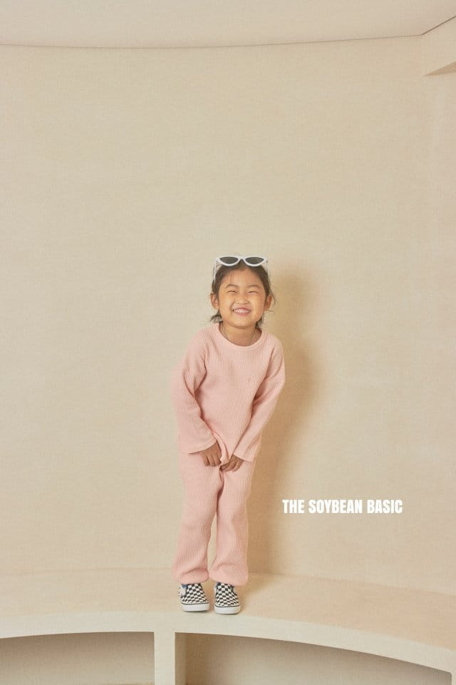 SOYBEAN - Korean Children Fashion - #Kfashion4kids - Vivid Waffle Top Bottom Set