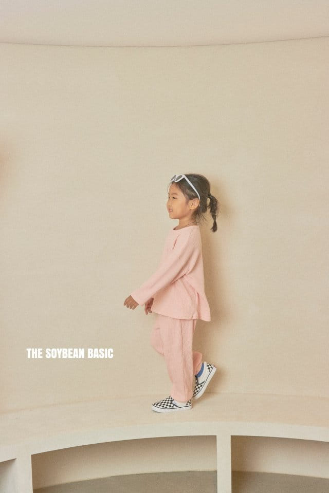 SOYBEAN - Korean Children Fashion - #Kfashion4kids - Vivid Waffle Top Bottom Set - 3