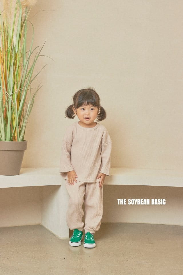 SOYBEAN - Korean Children Fashion - #Kfashion4kids - Vivid Waffle Top Bottom Set - 4