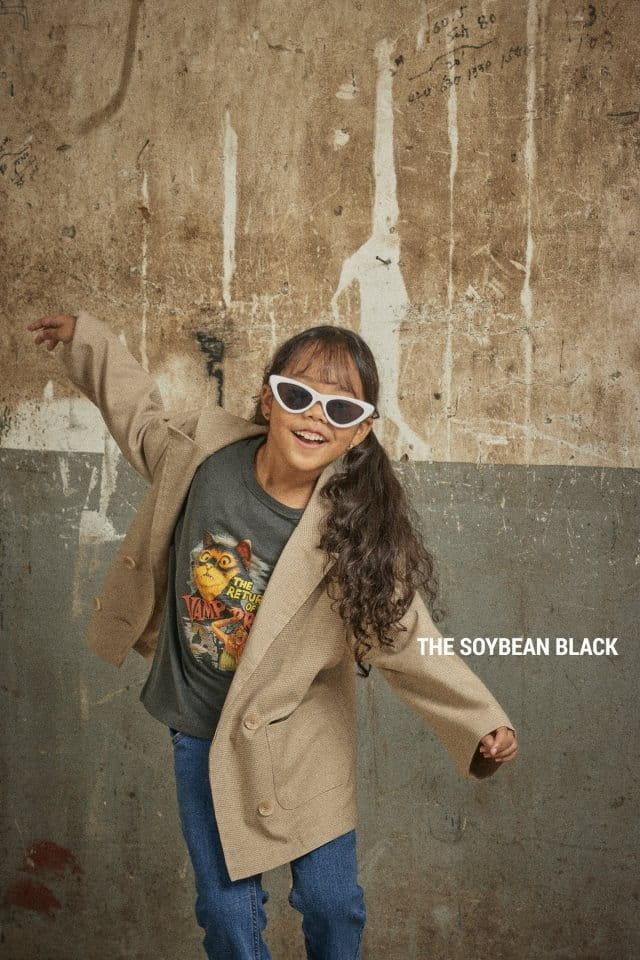 SOYBEAN - Korean Children Fashion - #Kfashion4kids - Cat Vintage Midi Tee - 6