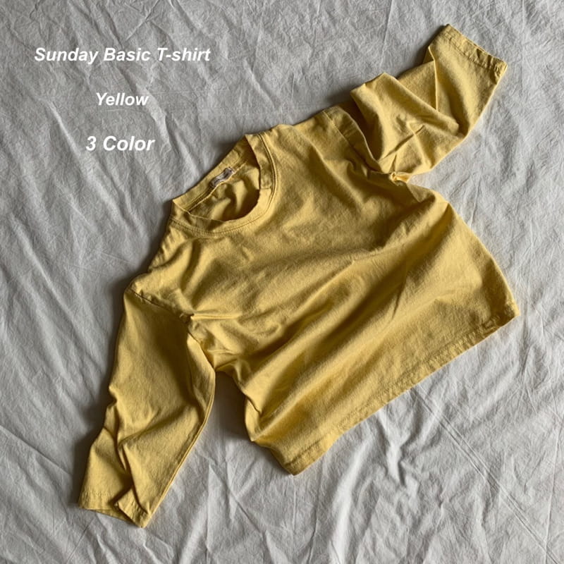 SUNDAY CLOSET - Korean Children Fashion - #Kfashion4kids - Basic Washing Tee - 7