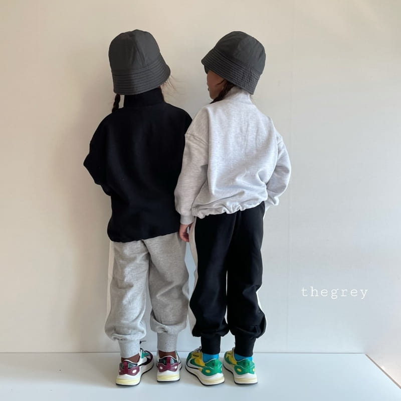 THE GREY - Korean Children Fashion - #Kfashion4kids - Half Zip-up Sweatshirt - 6