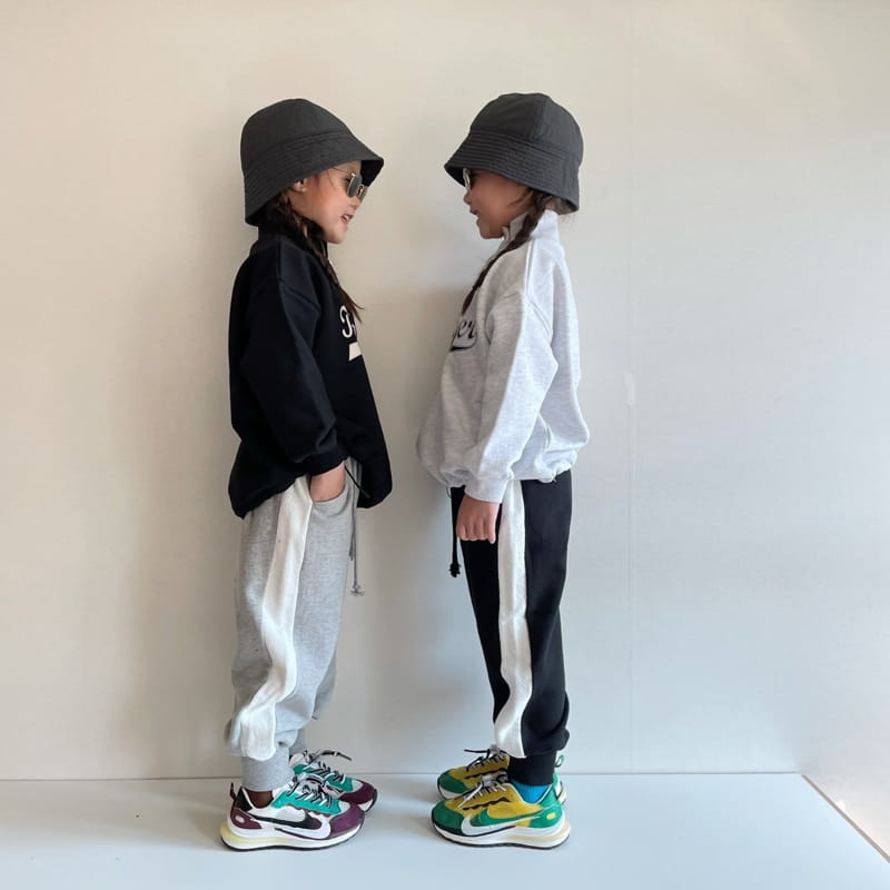 THE GREY - Korean Children Fashion - #Kfashion4kids - Half Zip-up Sweatshirt - 9