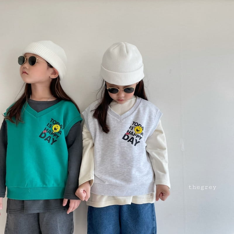 THE GREY - Korean Children Fashion - #Kfashion4kids - Happy Day Vest - 2