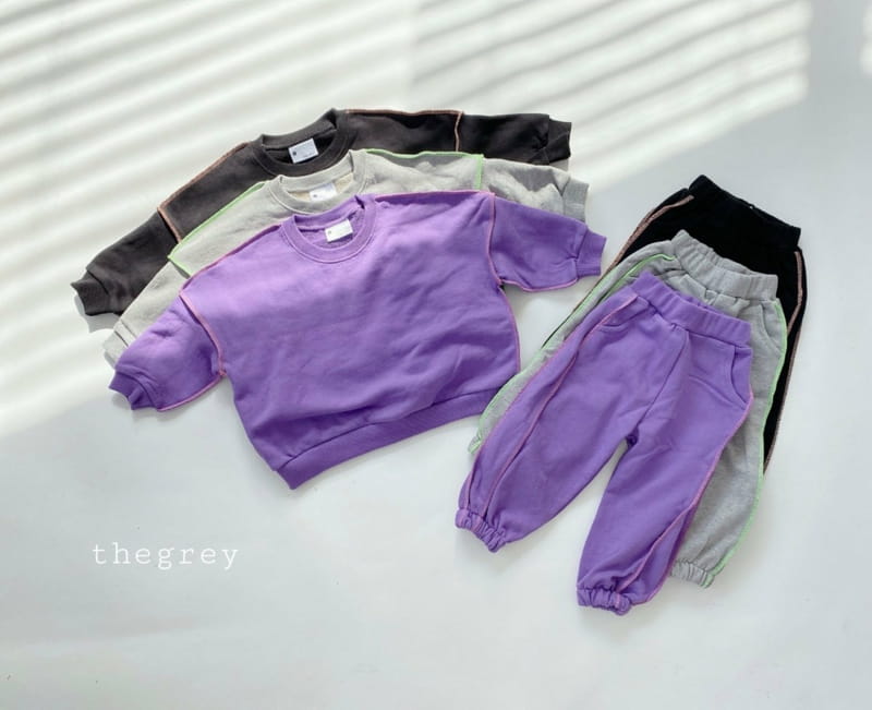 THE GREY - Korean Children Fashion - #Kfashion4kids - Reverse Jogger Set - 2