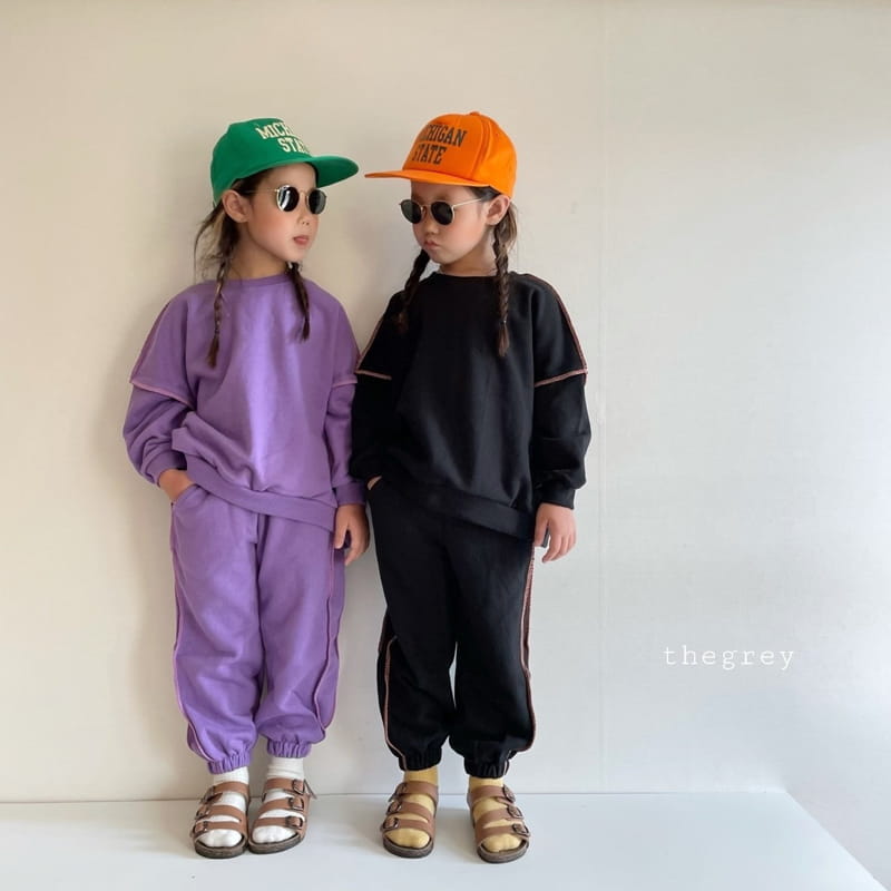 THE GREY - Korean Children Fashion - #Kfashion4kids - Reverse Jogger Set - 4