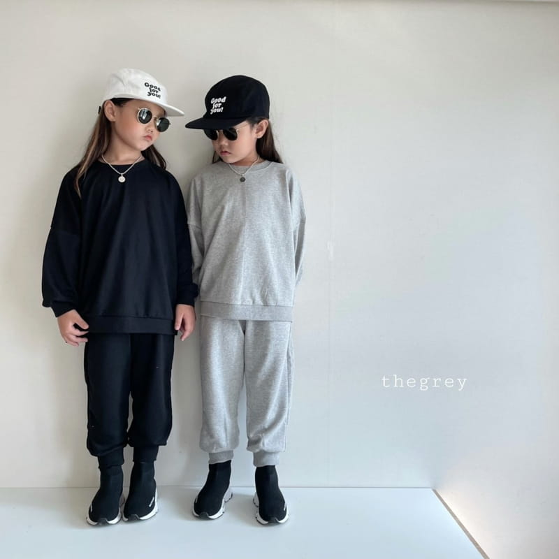 THE GREY - Korean Children Fashion - #Kfashion4kids - Solid Top Bottom Set