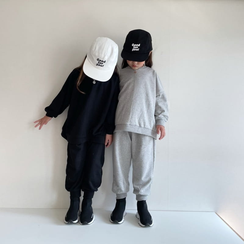 THE GREY - Korean Children Fashion - #Kfashion4kids - Solid Top Bottom Set - 10
