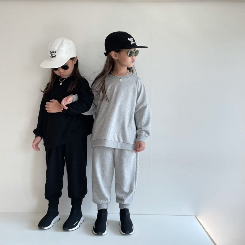 THE GREY - Korean Children Fashion - #Kfashion4kids - Solid Top Bottom Set - 11