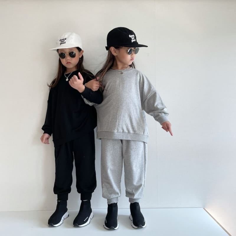 THE GREY - Korean Children Fashion - #Kfashion4kids - Solid Top Bottom Set - 12