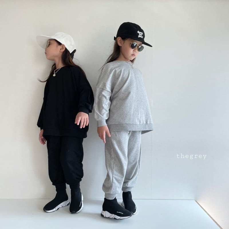 THE GREY - Korean Children Fashion - #Kfashion4kids - Solid Top Bottom Set - 3