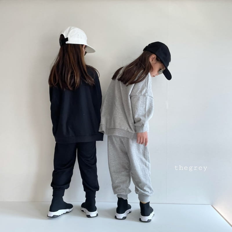 THE GREY - Korean Children Fashion - #Kfashion4kids - Solid Top Bottom Set - 4