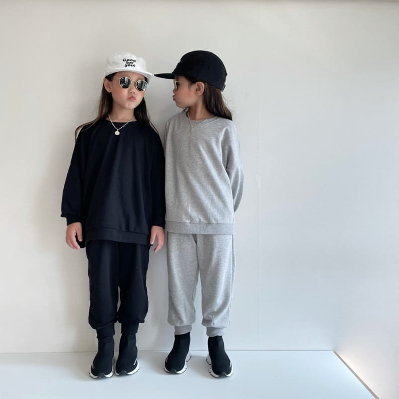 THE GREY - Korean Children Fashion - #Kfashion4kids - Solid Top Bottom Set - 5