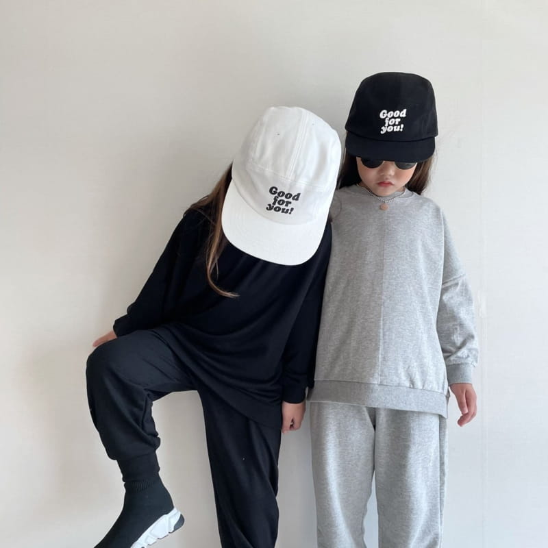 THE GREY - Korean Children Fashion - #Kfashion4kids - Solid Top Bottom Set - 6