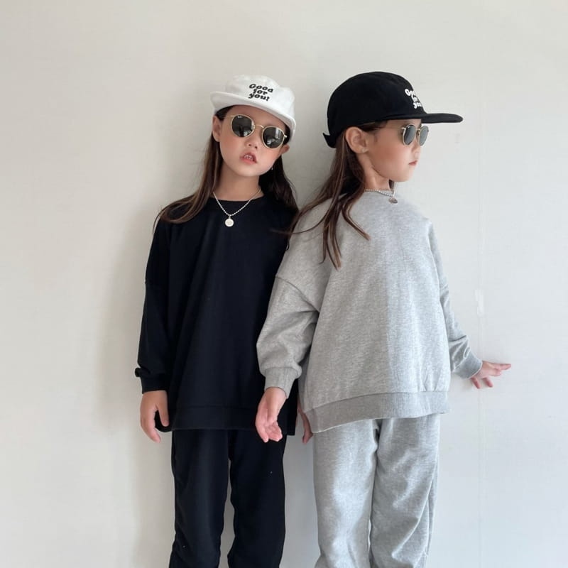 THE GREY - Korean Children Fashion - #Kfashion4kids - Solid Top Bottom Set - 7