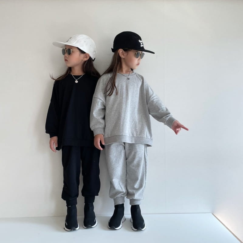 THE GREY - Korean Children Fashion - #Kfashion4kids - Solid Top Bottom Set - 8
