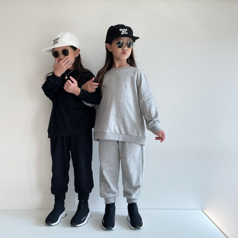 THE GREY - Korean Children Fashion - #Kfashion4kids - Solid Top Bottom Set - 9