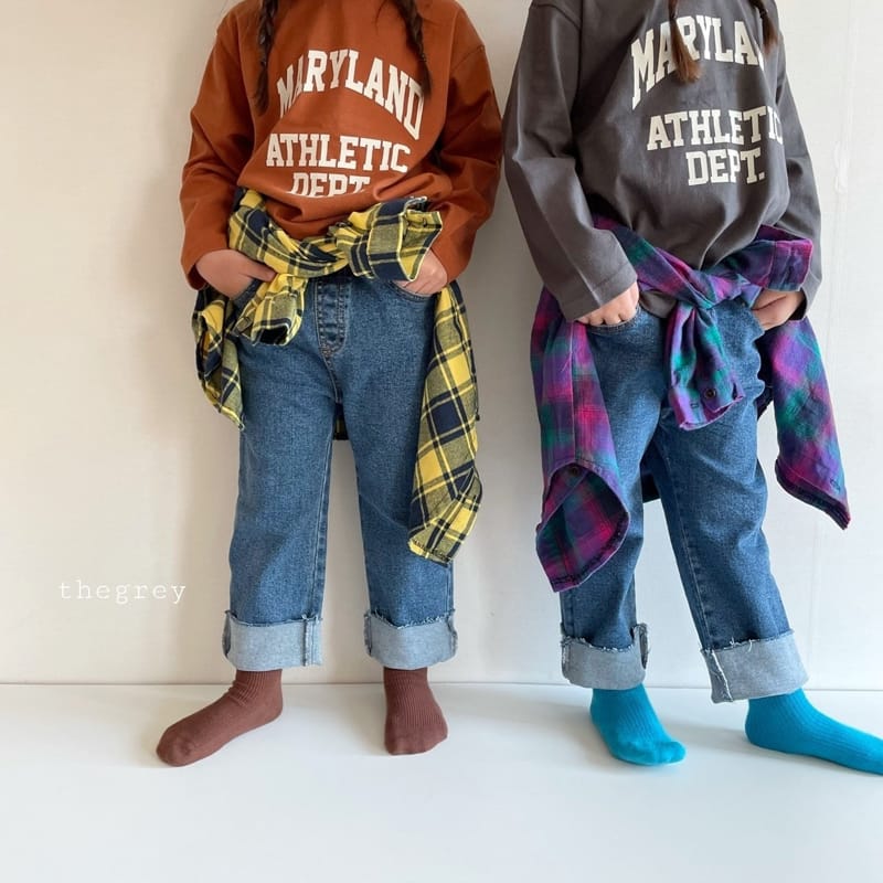 THE GREY - Korean Children Fashion - #Kfashion4kids - Roll-up Jeans - 2
