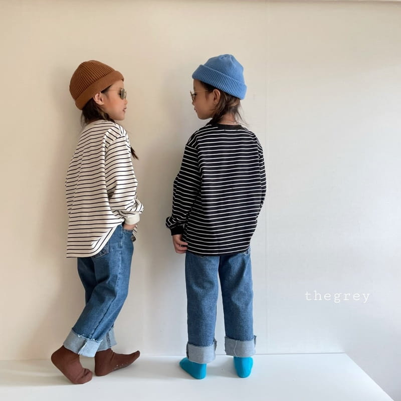 THE GREY - Korean Children Fashion - #Kfashion4kids - Roll-up Jeans - 6