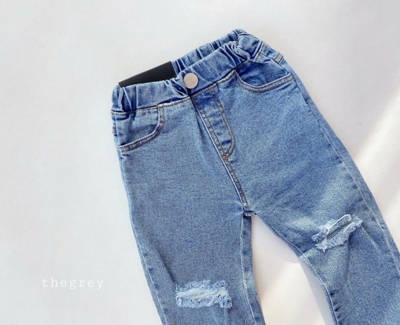 THE GREY - Korean Children Fashion - #Kfashion4kids - Knee Damage Jeans - 12