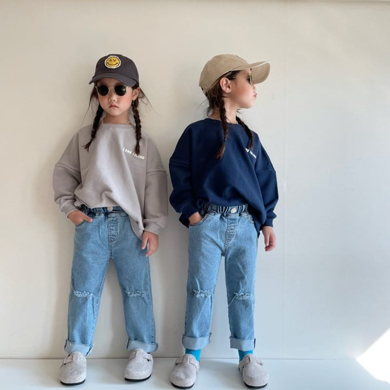 THE GREY - Korean Children Fashion - #Kfashion4kids - Knee Damage Jeans - 3
