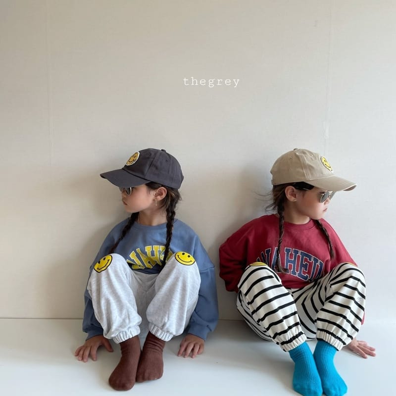 THE GREY - Korean Children Fashion - #Kfashion4kids - Smile Jogger Pants - 6