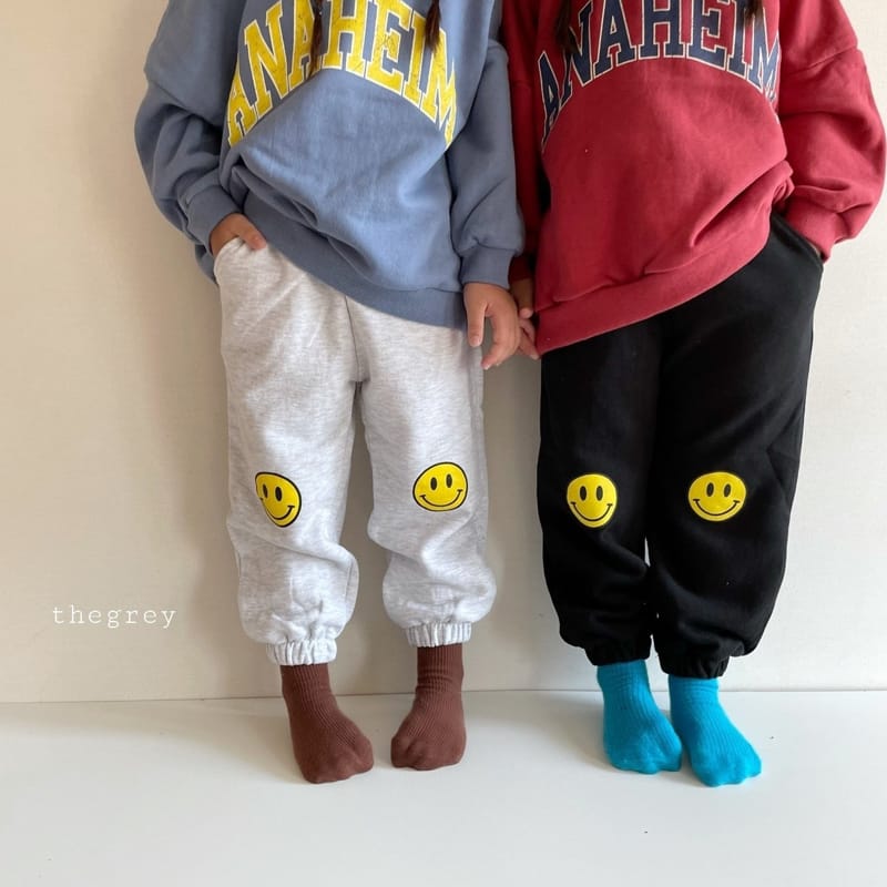 THE GREY - Korean Children Fashion - #Kfashion4kids - Smile Jogger Pants - 8