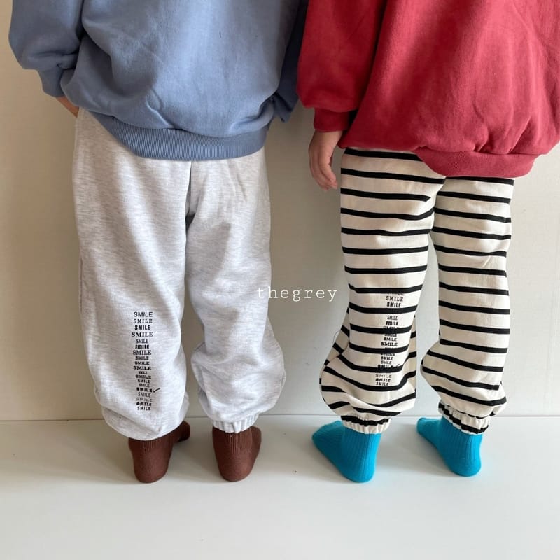 THE GREY - Korean Children Fashion - #Kfashion4kids - Smile Jogger Pants - 9