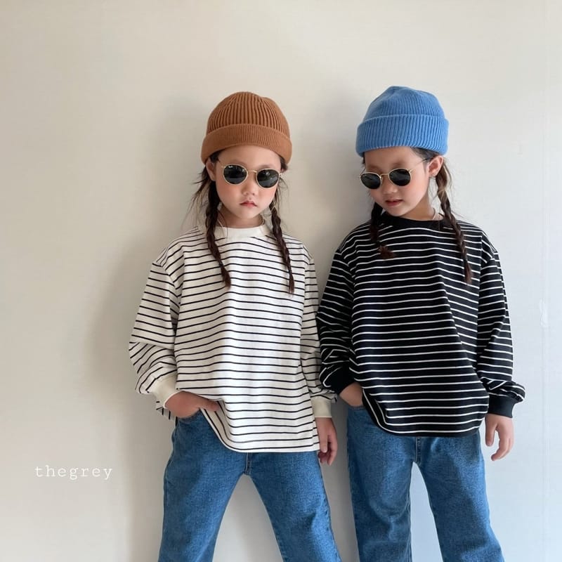 THE GREY - Korean Children Fashion - #Kfashion4kids - Stripe Tee