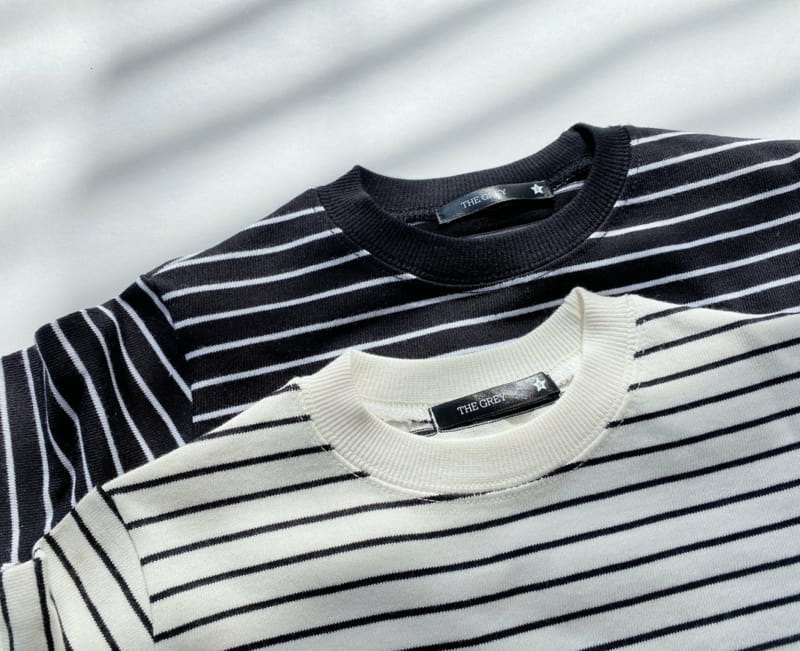 THE GREY - Korean Children Fashion - #Kfashion4kids - Stripe Tee - 12