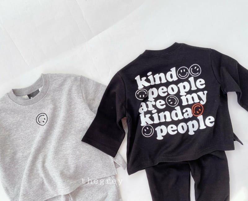 THE GREY - Korean Children Fashion - #Kfashion4kids - Kind Top Bottom Set - 11